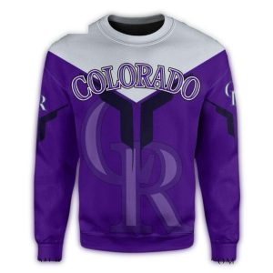 Purple Colorado Rockies V Stripe Ugly Sweater For Fans