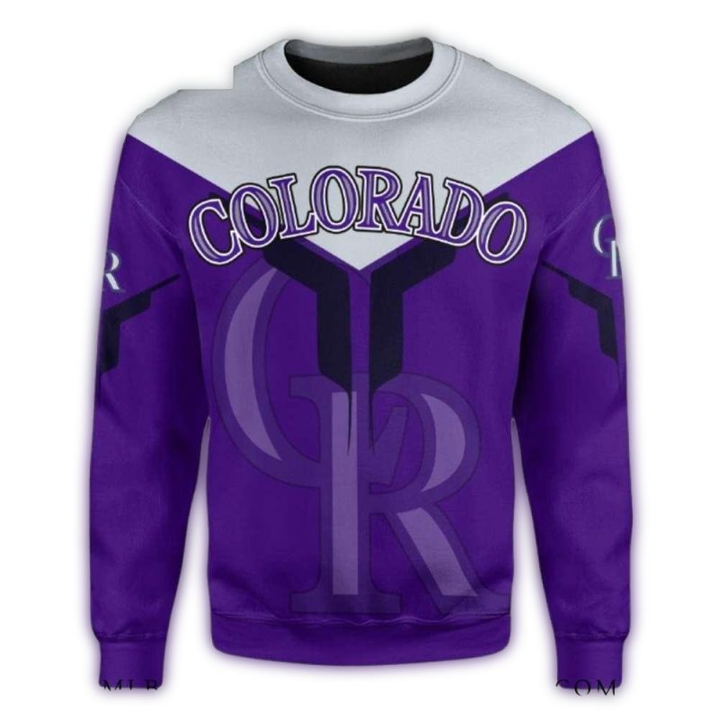 V Stripe Purple Colorado Rockies Ugly Sweater 1