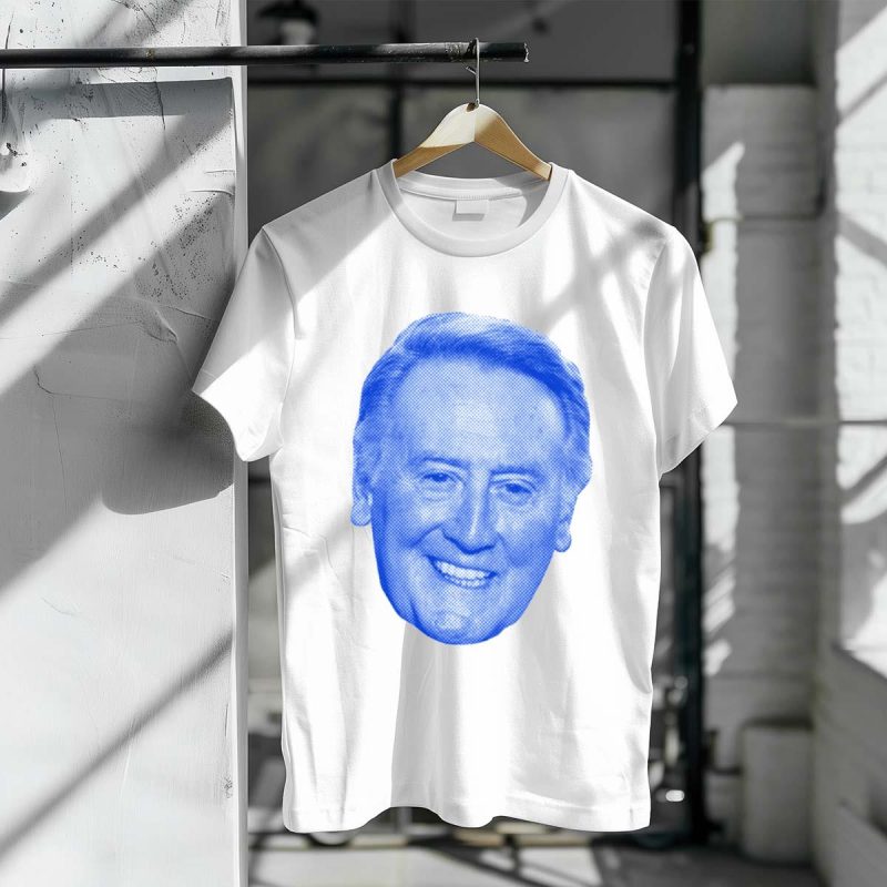 Vin Scully Player Face T-Shirt - Classic Fan Tee for Baseball Lovers - Image 3