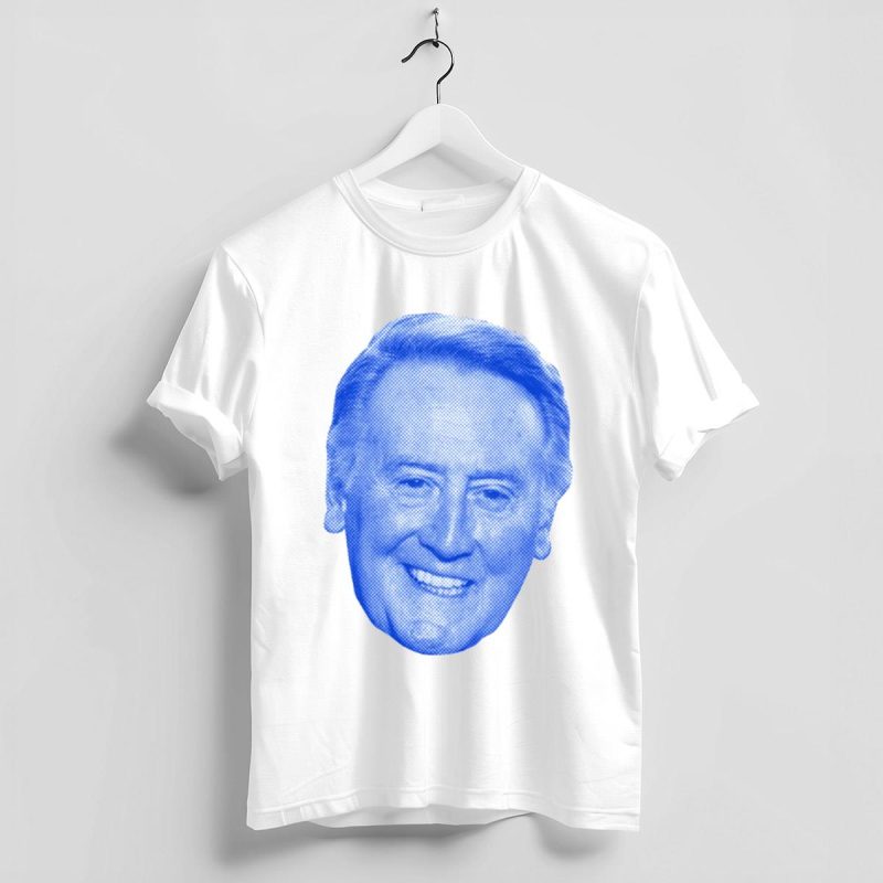 Vin Scully Player Face T-Shirt - Classic Fan Tee for Baseball Lovers - Image 4