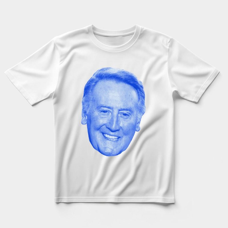 Vin Scully Player Face T-Shirt - Classic Fan Tee for Baseball Lovers - Image 5
