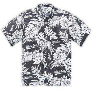 Vintage Chicago White Sox Hawaiian Shirt - Retro Leafs Design