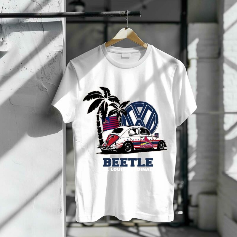 Volkswagen Beetle St Louis Cardinals Graphic T-Shirt – Unisex Gift Tee - Image 3