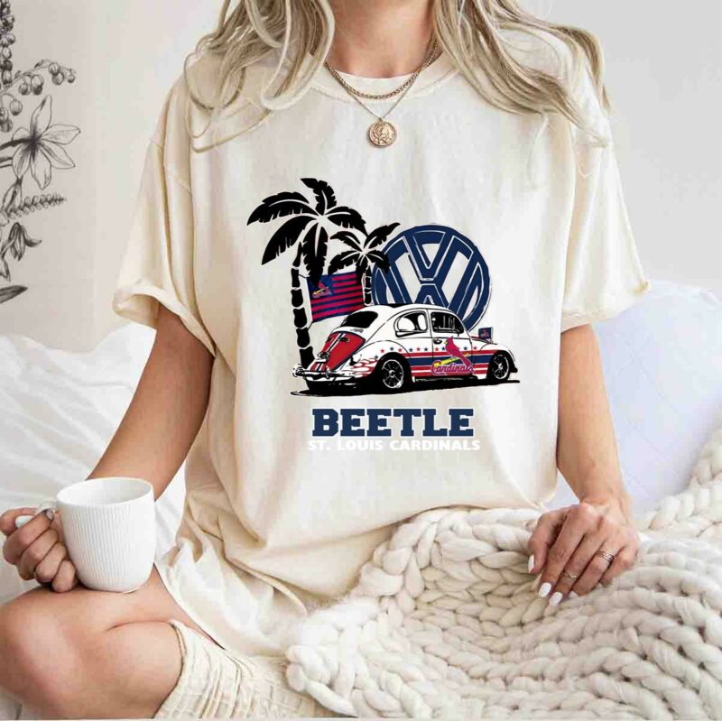 Volkswagen Beetle St Louis Cardinals Graphic T-Shirt – Unisex Gift Tee - Image 4