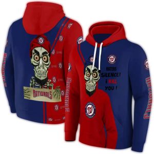Washington Nationals Achmed Skull All-Over Print Hoodie For Fans