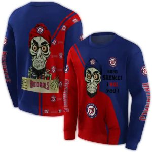 Washington Nationals Achmed Skull All-Over Print Hoodie For Fans