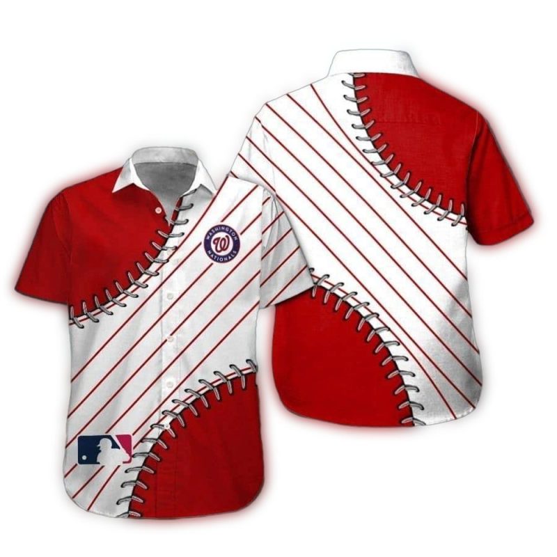 Washington Nationals Ball Hawaiian Shirt 1