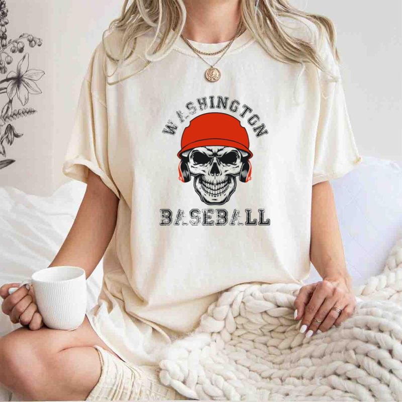 Washington Nationals Baseball Club Skull Arts Washington Baseball Skull T Shirt t shirt 1 1