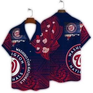 Washington Nationals Hawaiian Shirt - Relaxed Blissful Style For Fans
