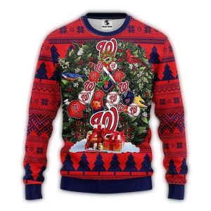 Washington Nationals Christmas Ugly Sweater Ornament For Baseball Fans