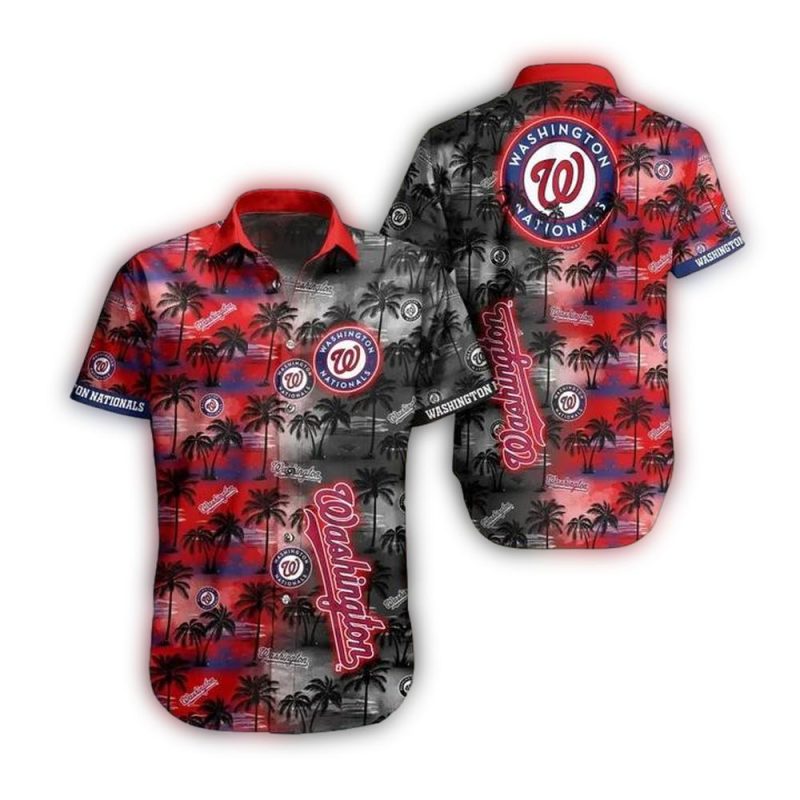 Washington Nationals Coconut Pattern Beach Hawaiian Shirt 1