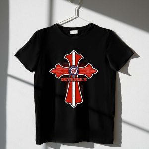 Washington Nationals Team Spirit T-Shirt With Cross Logo Design