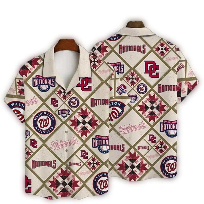 Washington Nationals DC Logo Pattern Hawaiian Shirt 1
