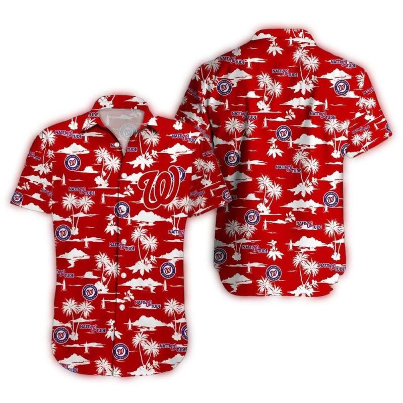Washington Nationals DC Sunset Paradise Hawaiian Shirt 1