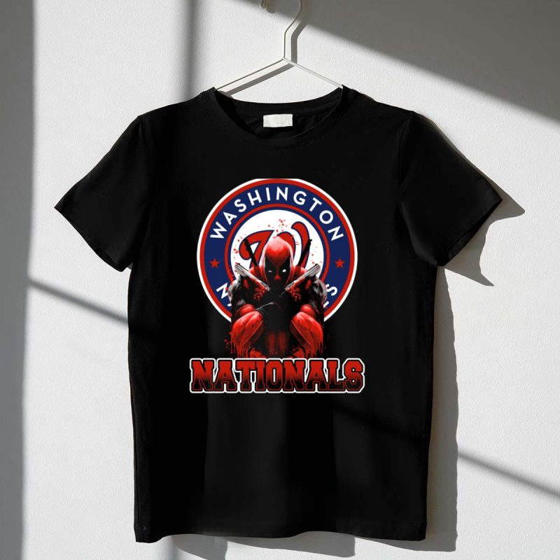 Washington Nationals Deadpool Crossover Fan Merchandise T Shirt t shirt 1 1
