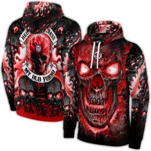Washington Nationals Demonic Skull All-Over Print Hoodie For Fans