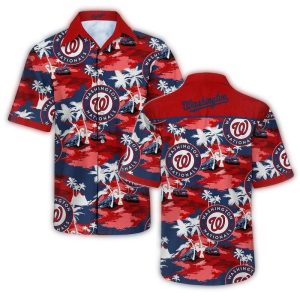 Washington Nationals Tropical Hawaiian Shirt For Beach & Island Vibes