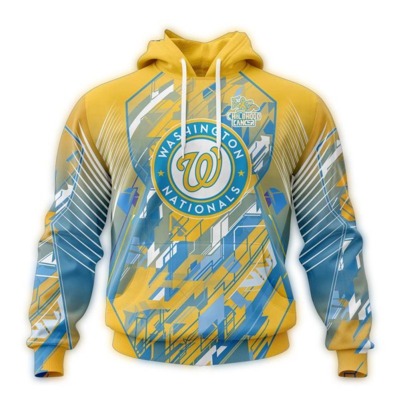 Washington Nationals Fearless Against Childhood Cancers All over Print Hoodie 1