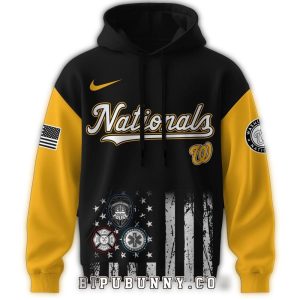 Washington Nationals First Responders Night All-Over Print Hoodie For Fans