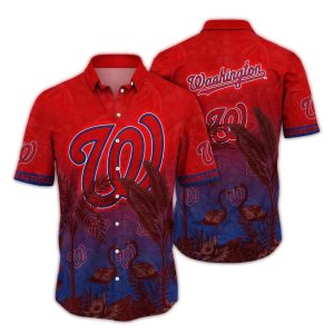 Vintage Washington Nationals Flamingo Hawaiian Shirt For Fans