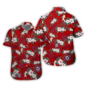 Vintage Washington Nationals Floral Hawaiian Shirt For Fans