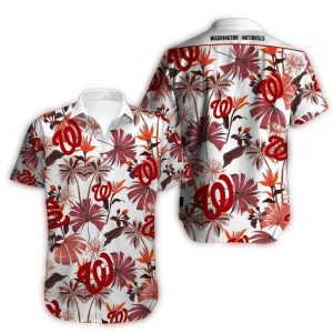Washington Nationals Floral Hawaiian Shirt For Stylish Game Days