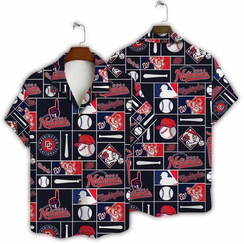 Washington Nationals Funny Icon Hawaiian Shirt 1