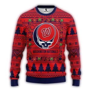 Washington Nationals Grateful Dead Holiday Ugly Sweater For Fans