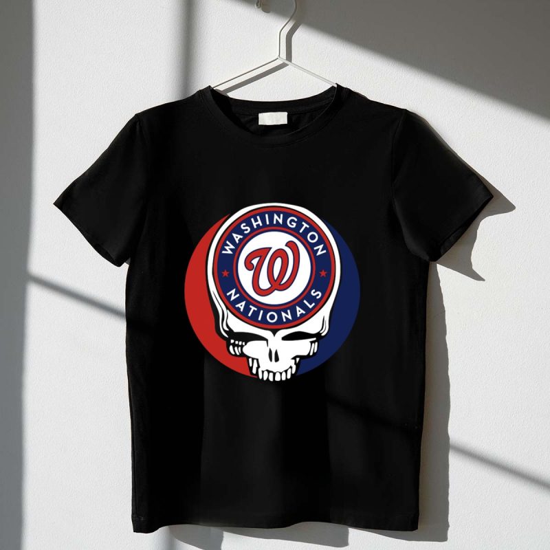 Washington Nationals Grateful Dead Fusion Skull T Shirt t shirt 1 1