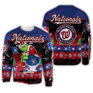 Washington Nationals Grinch Christmas Ugly Sweater For Fans