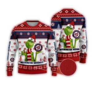 Washington Nationals Grinch Holiday Sweatshirt For Festive Fans