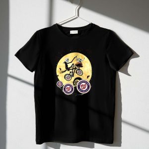 Washington Nationals Halloween Bicycle Ride Moon Scene T-Shirt