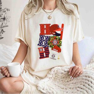 Washington Nationals Merry Christmas Baseball Festive T-Shirt
