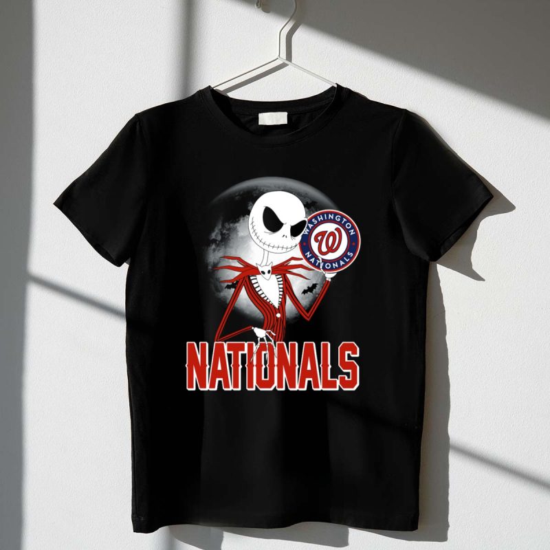 Washington Nationals Jack Skellington Halloween T Shirt t shirt 1 1