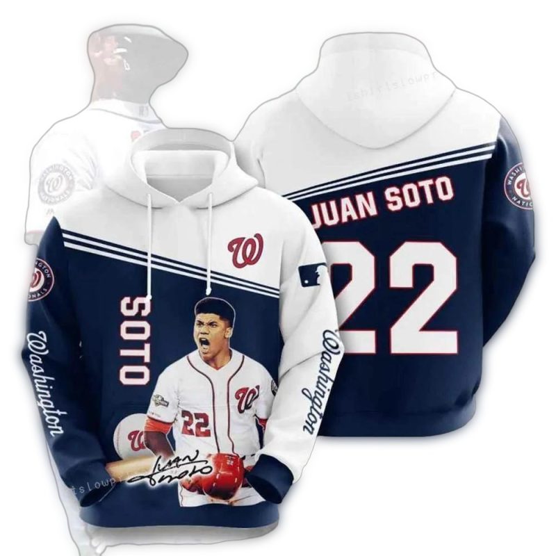 Washington Nationals Juan Soto Signature All over Print Hoodie 1