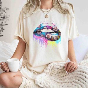 Washington Nationals Logo Pattern Lips T-Shirt For Fans