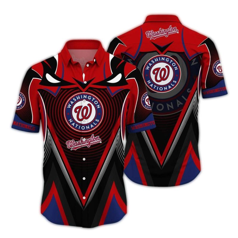 Washington Nationals Logo Uniform Hawaiian Shirt 1