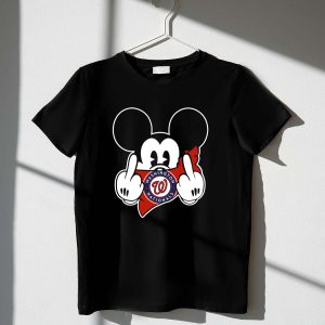 Mickey Middle Finger Washington Nationals T-Shirt For Fans