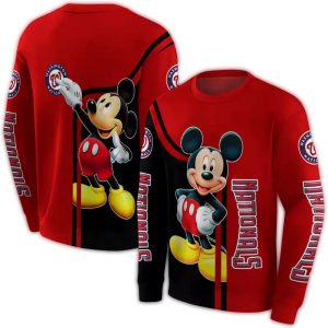 Mickey Mouse Washington Nationals All-Over Print Sweatshirt For Fans