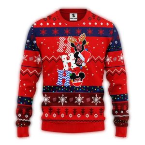 Washington Nationals Mickey Mouse Ho Ho Ho Holiday Sweatshirt