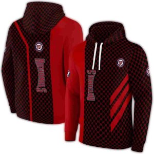 Washington Nationals Monogram Hoodie - All Over Print Design