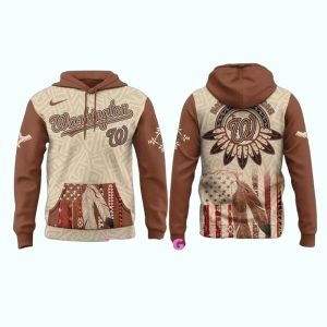 Washington Nationals Native American Heritage All-Over Print Hoodie