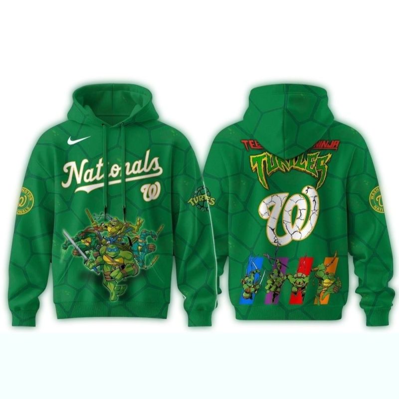 Washington Nationals Ninja Turtles 2025 All over Print Hoodie 1