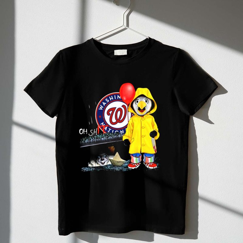 Washington Nationals Pennywise Penguin Red Balloon T Shirt t shirt 1 1