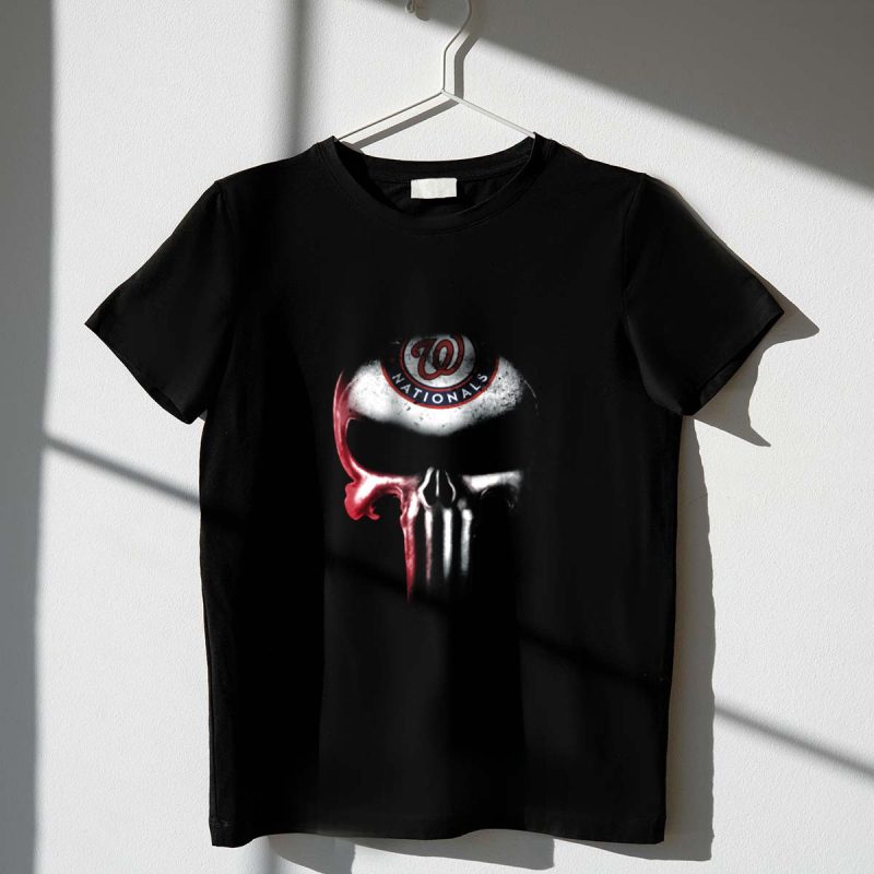 Washington Nationals Punisher Skull Fan T Shirt t shirt 1 1