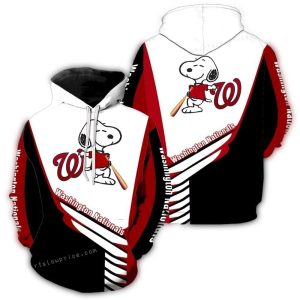 Snoopy All-Over Print Hoodie - Washington Nationals Fan Apparel
