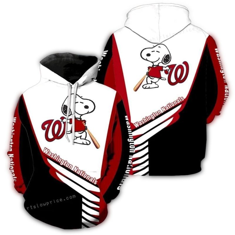Washington Nationals Snoopy Player All over Print Hoodie 1