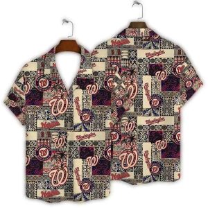 Vintage Washington Nationals Summer Breeze Hawaiian Shirt For Men