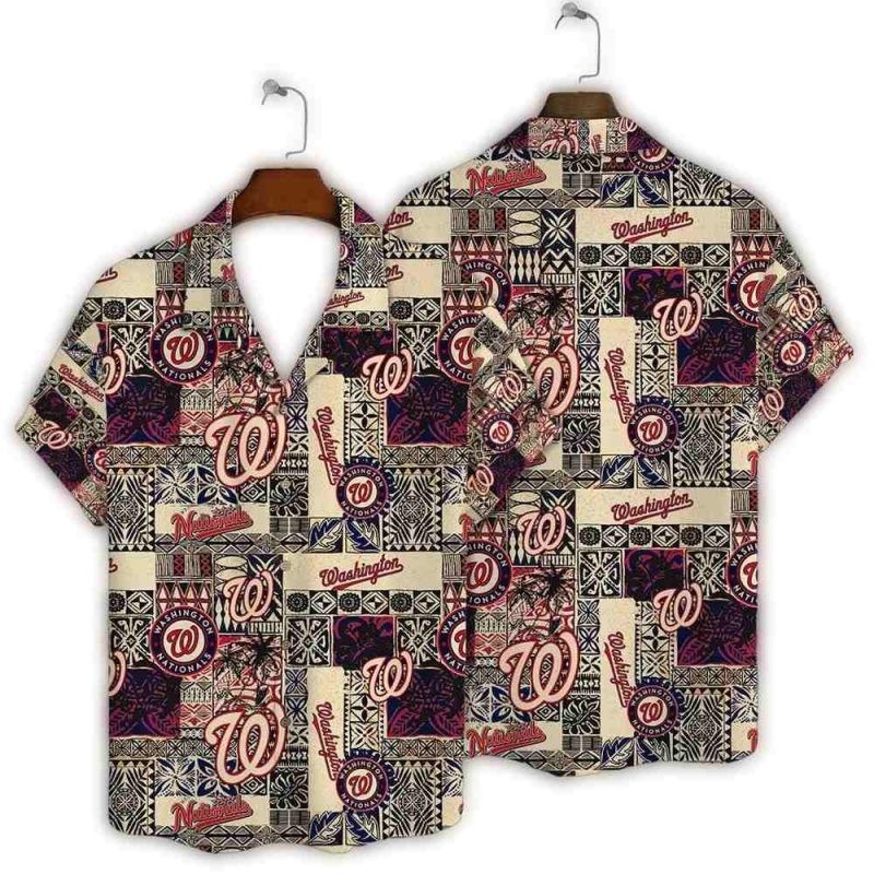 Washington Nationals Summer Breeze Vintage Hawaiian Shirt 1