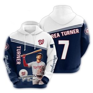 Trea Turner Washington Nationals All-Over Print Hoodie For Fans